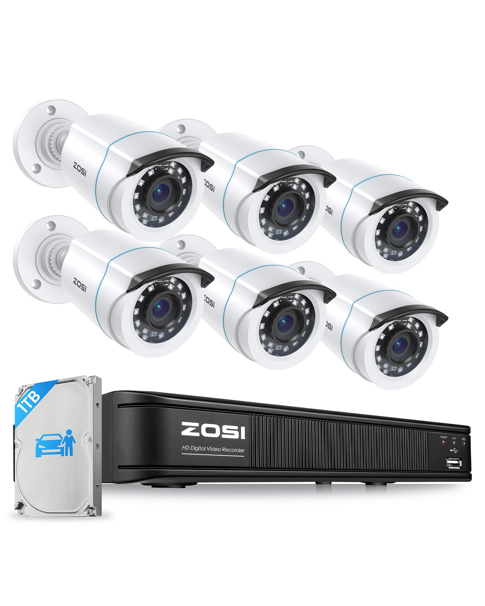 Amazon.com : ZOSI 3K Lite Home Security Camera System with AI